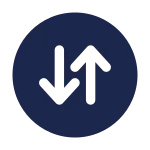 Round Sort Vertical SVG Icon